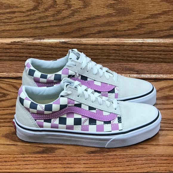 Vans Old Skool US Open Violet Checkerboard Shoes - Picture 3 of 8